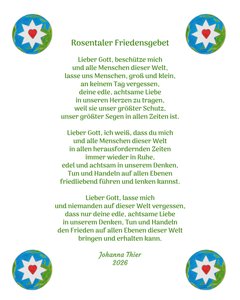 Rosental Peace Prayer by Johanna Thier