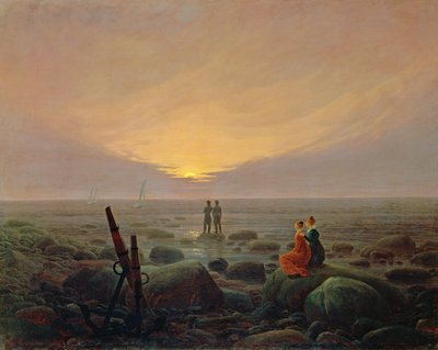 Moon Rising Over the Sea by Caspar David Friedrich