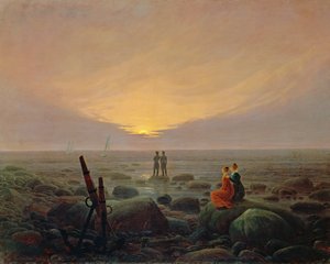 Moon Rising Over the Sea by Caspar David Friedrich