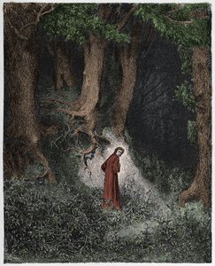 Inferno, Canto 1: Dante in the savage wood (illustration from The Divine Comedy by Dante Alighieri) by Gustave Dore