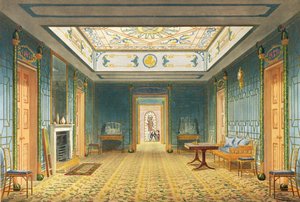 The Double Lobby or Gallery (South) above the Corridor from Views of the Royal Pavilion, Brighton by John Nash, 1826 by John Nash