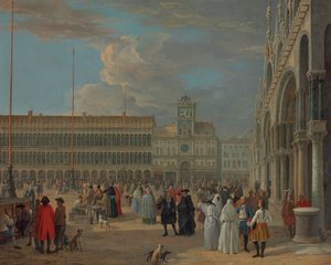 View of Piazza San Marco with the Clock Tower, Venice