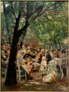 Munich Beer Garden by Max Liebermann