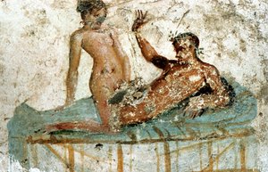 Erotic mural, Pompeii, Italy by Unbekannt
